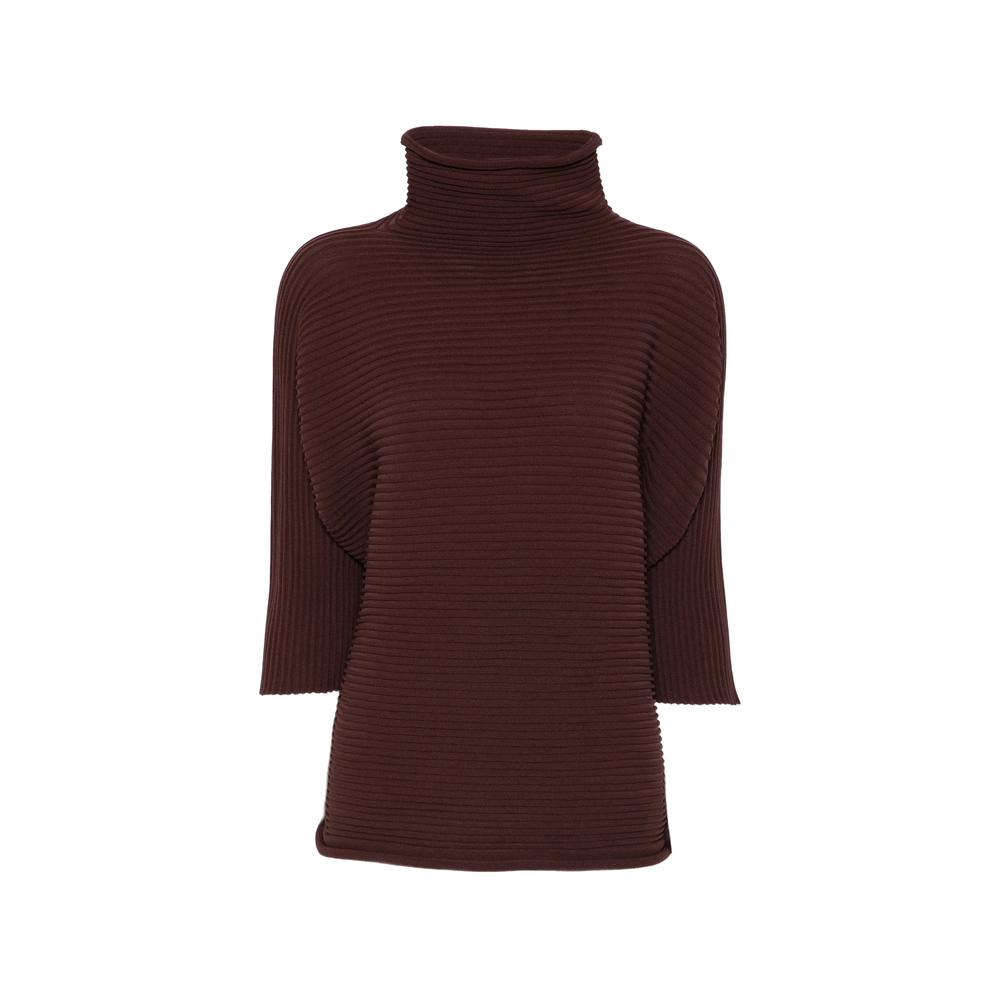 Issey Miyake Pleated High-Neck Top
