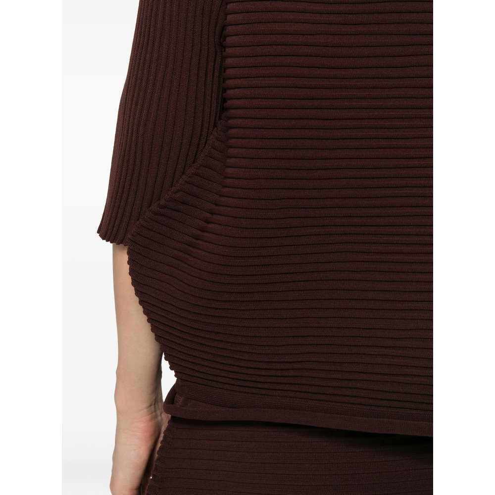 Issey Miyake Pleated High-Neck Top