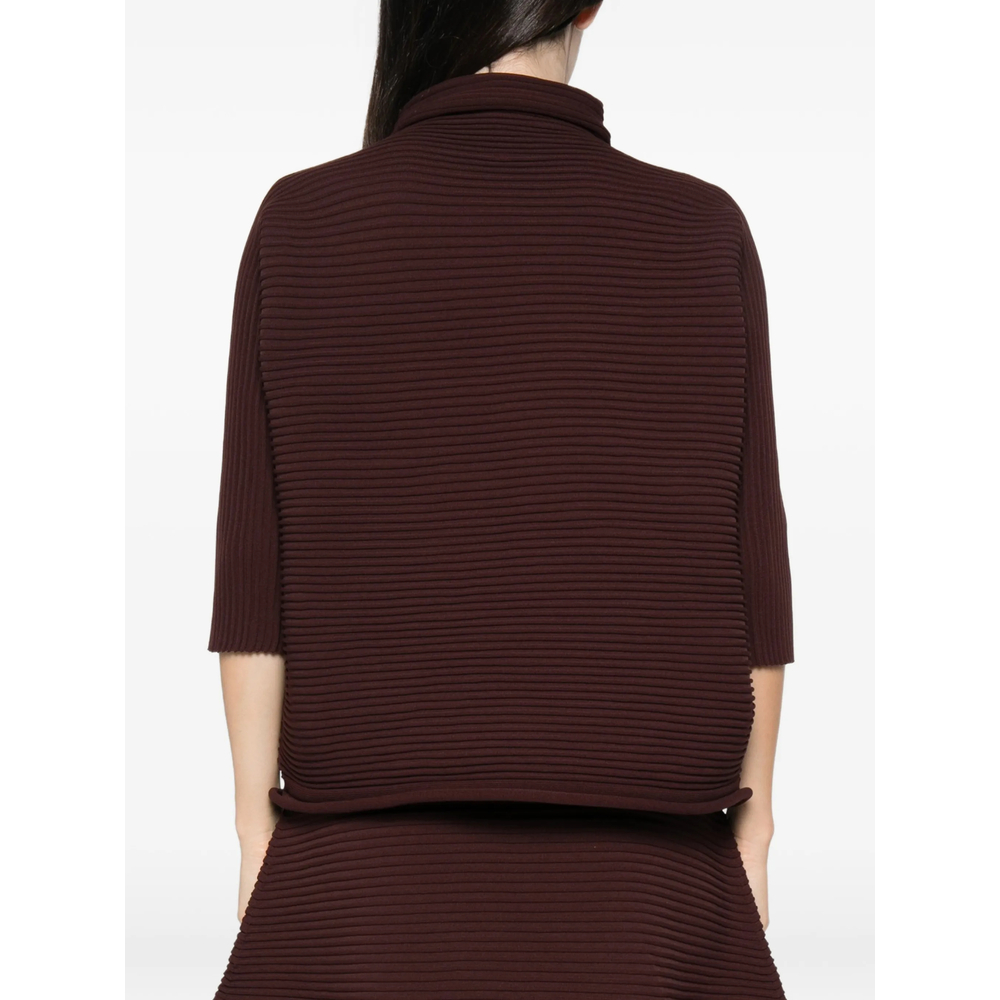 Issey Miyake Pleated High-Neck Top