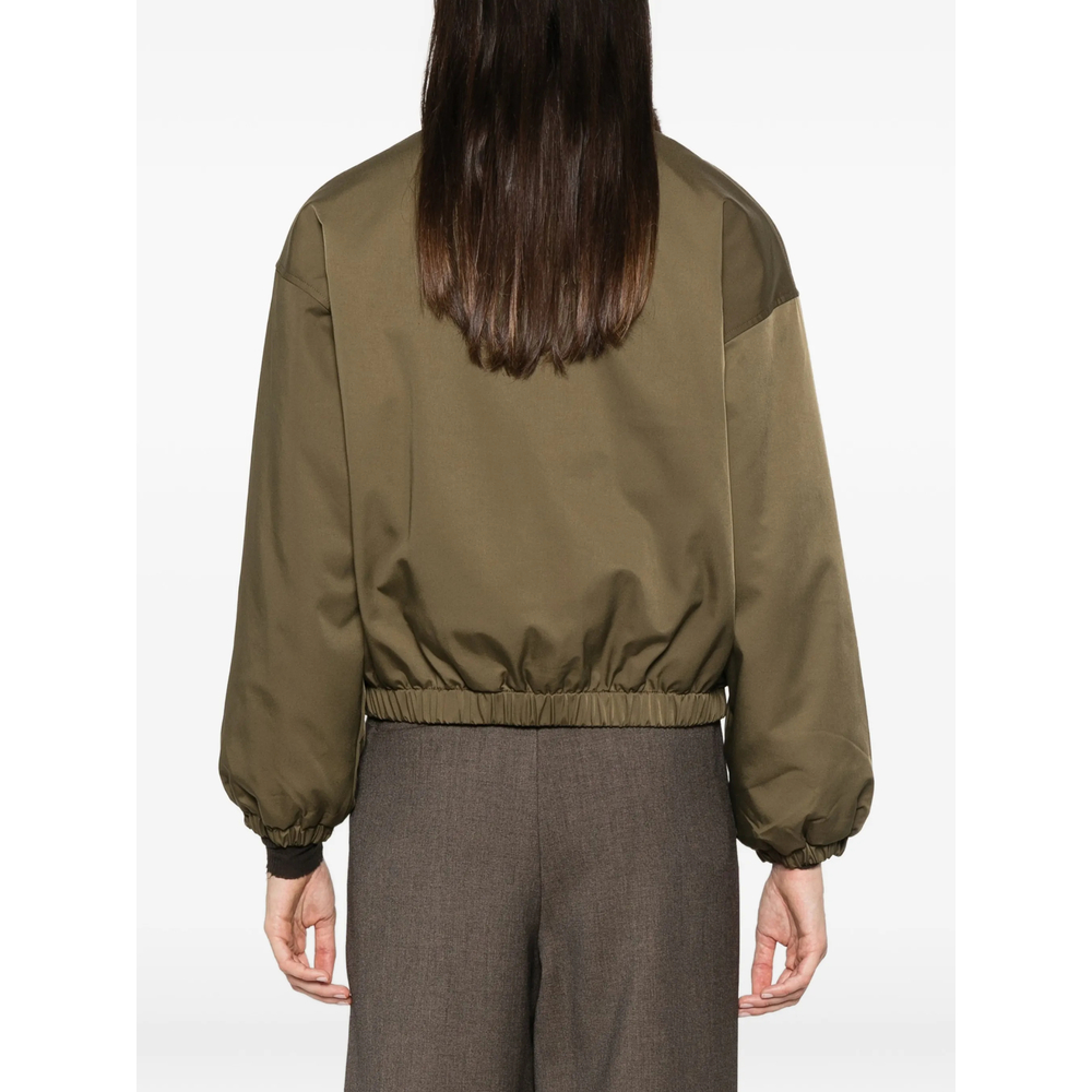 Faux-Fur Collar Bomber Jacket