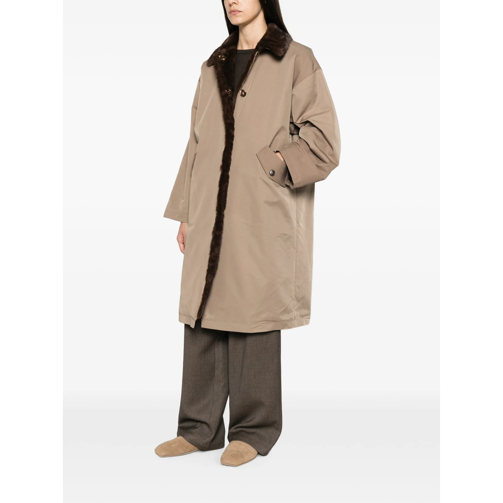 Flap-Pocket Oversized Coat