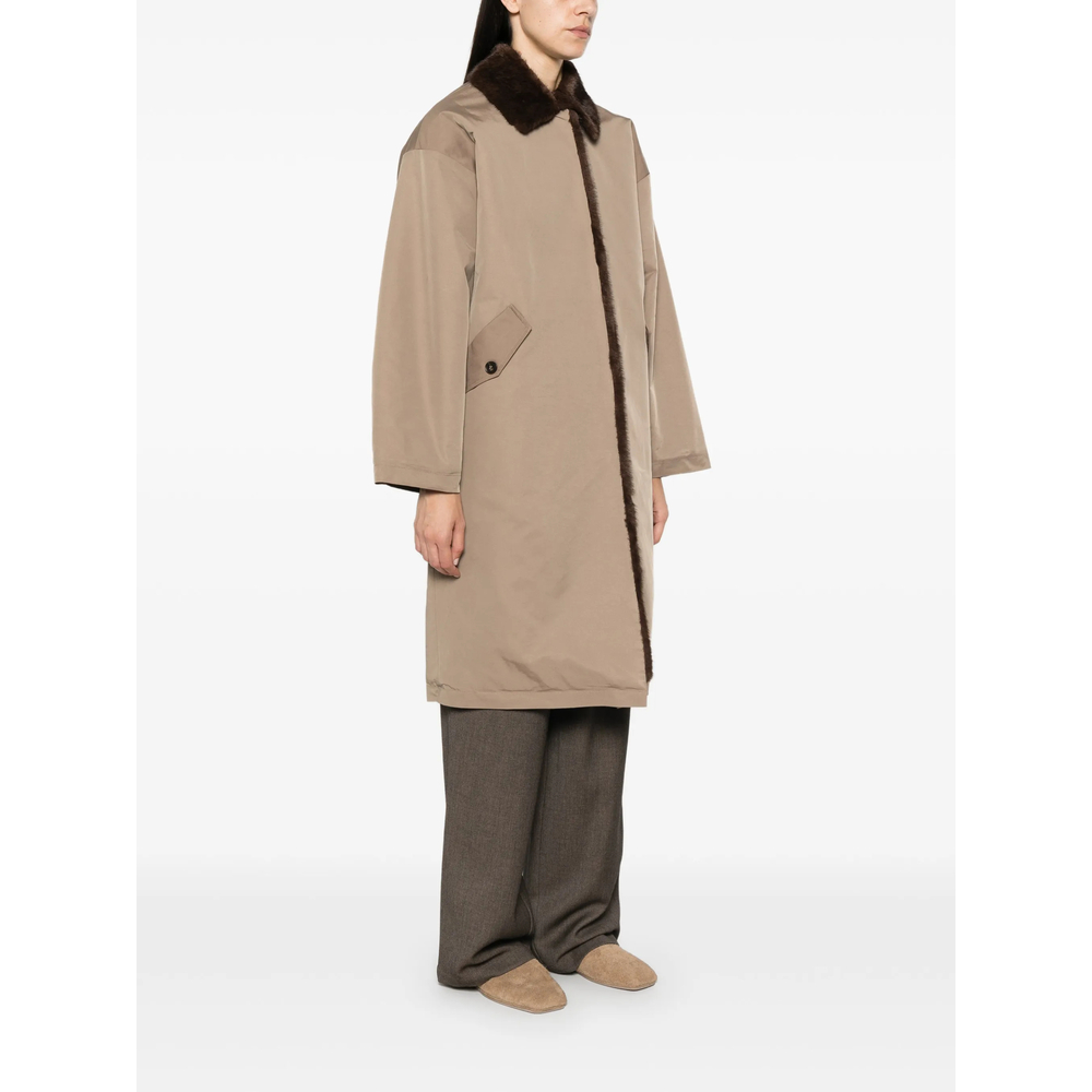 Flap-Pocket Oversized Coat
