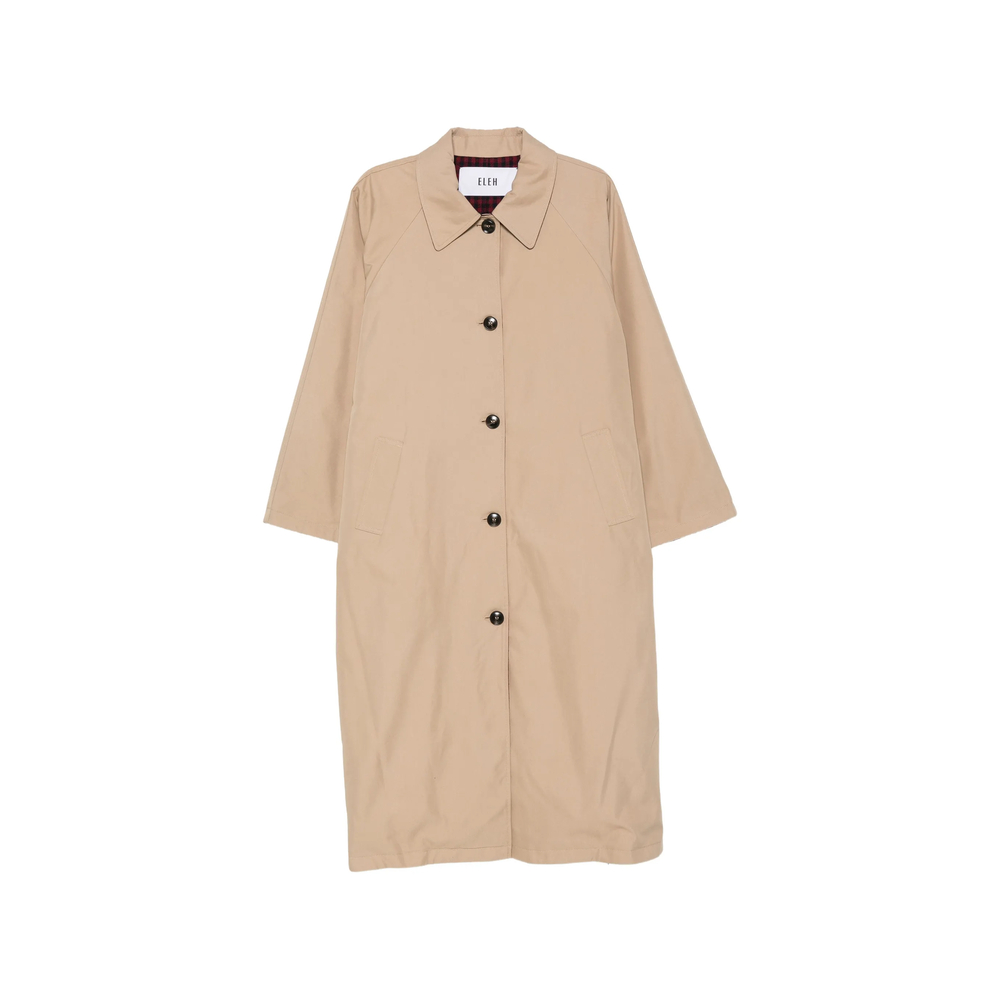 Reversible Gingham-Print Coat