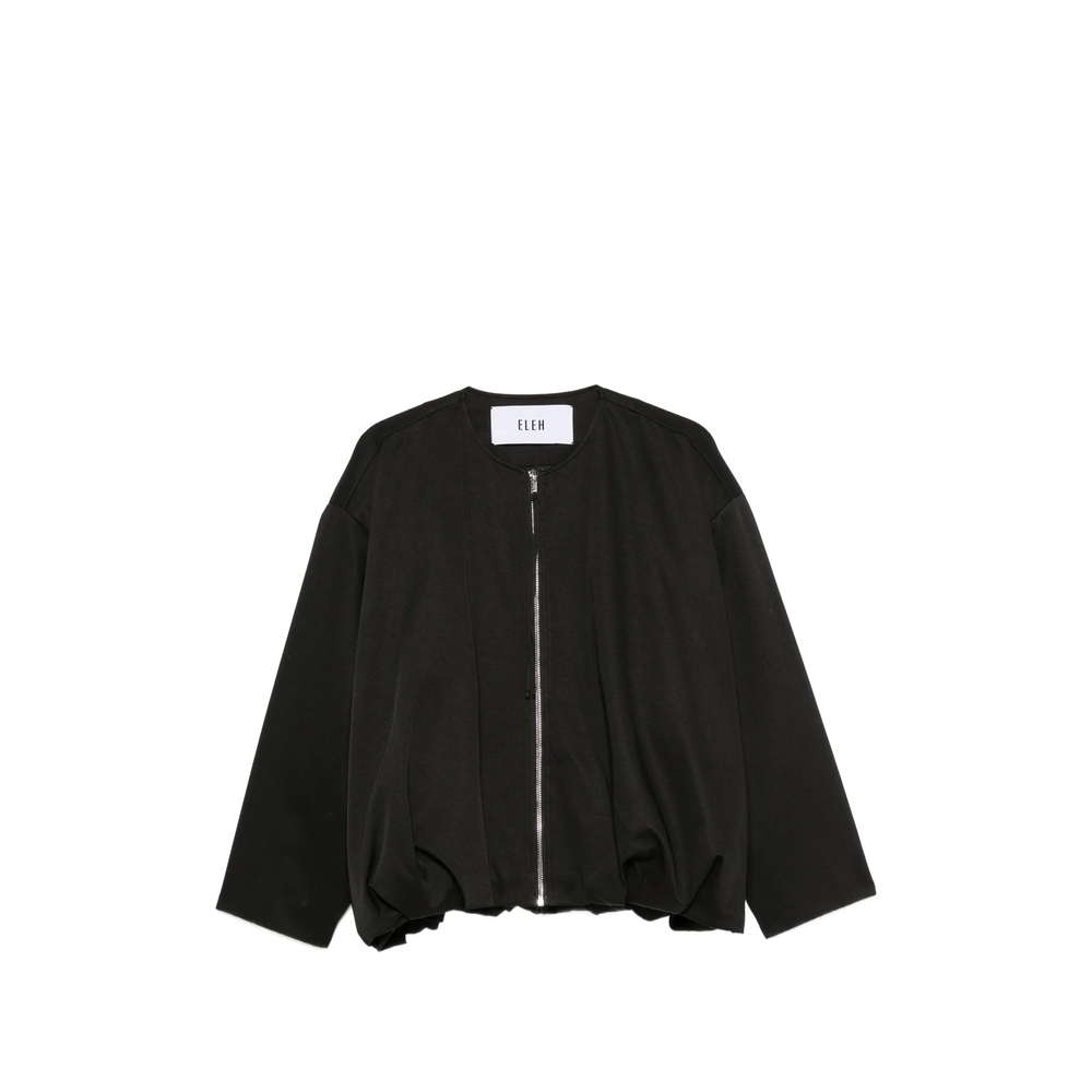 Collarless Zip-Up Jacket