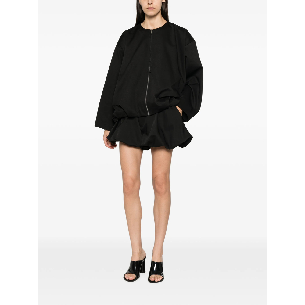 Collarless Zip-Up Jacket