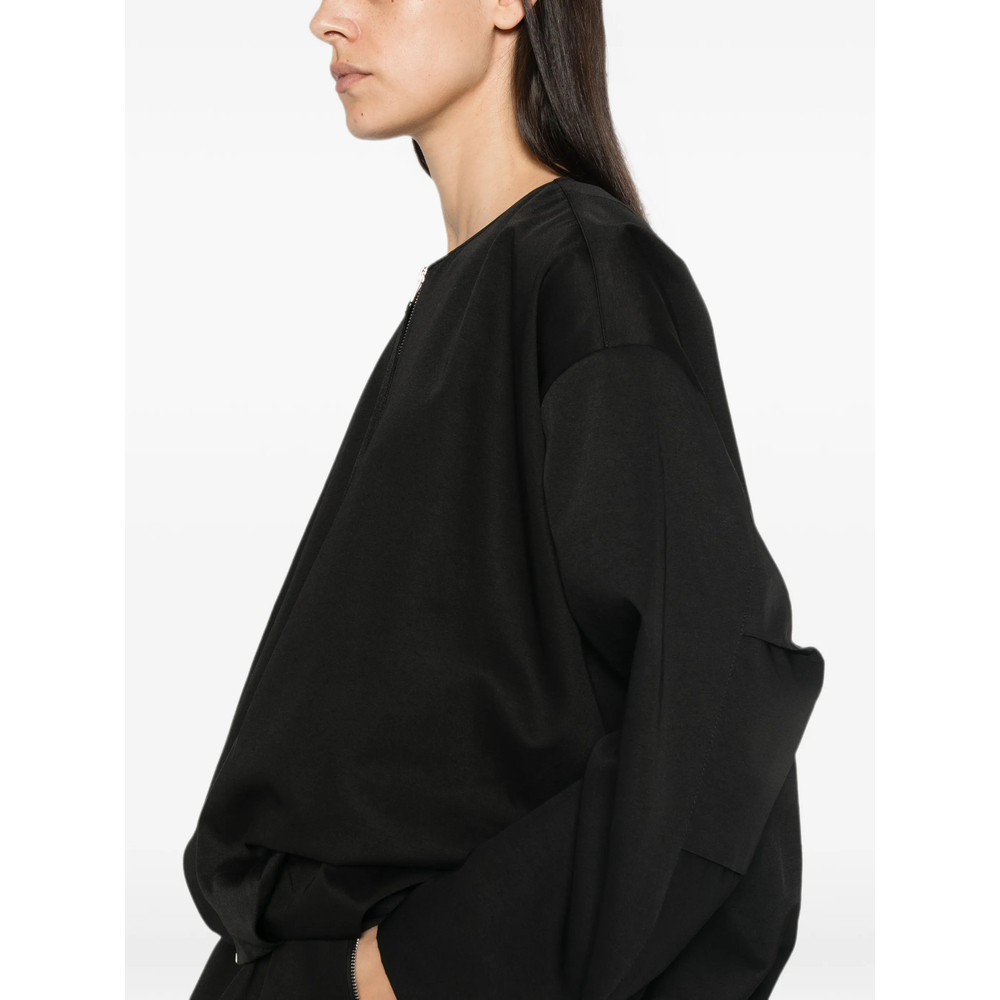 Collarless Zip-Up Jacket
