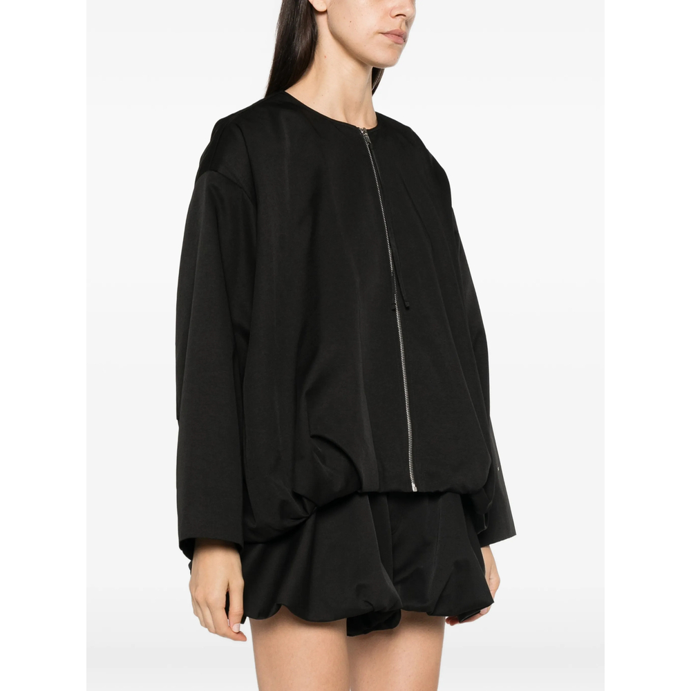 Collarless Zip-Up Jacket