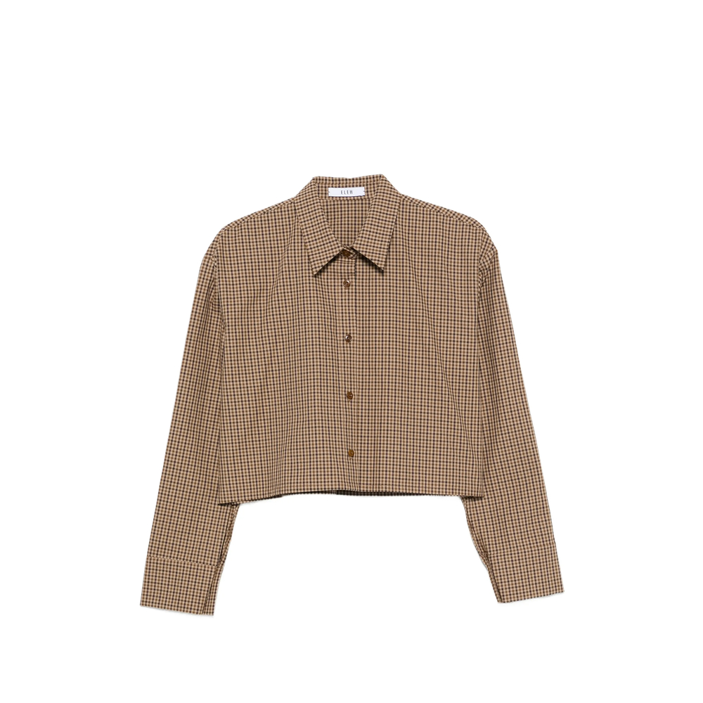 Cropped Checked Shirt