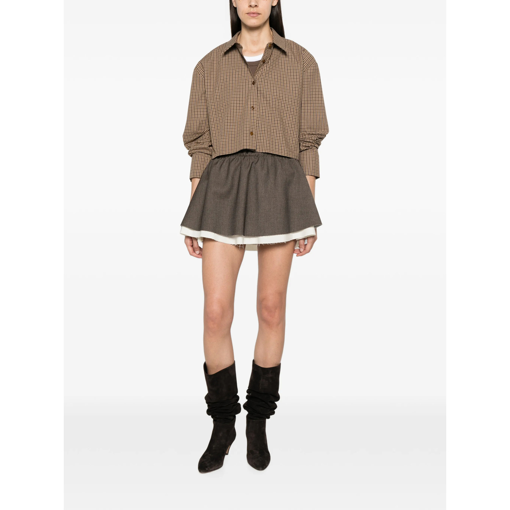 Cropped Checked Shirt