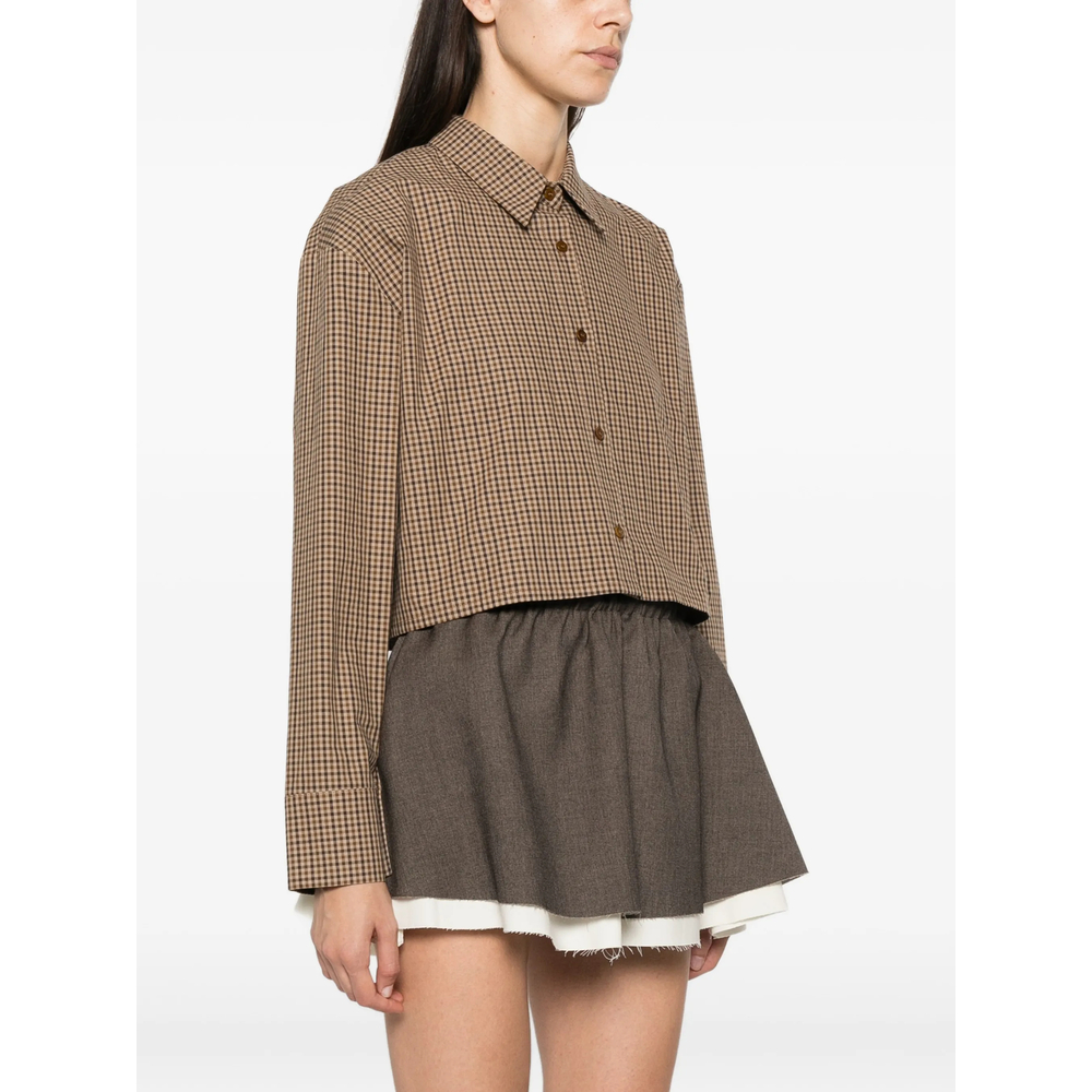 Cropped Checked Shirt