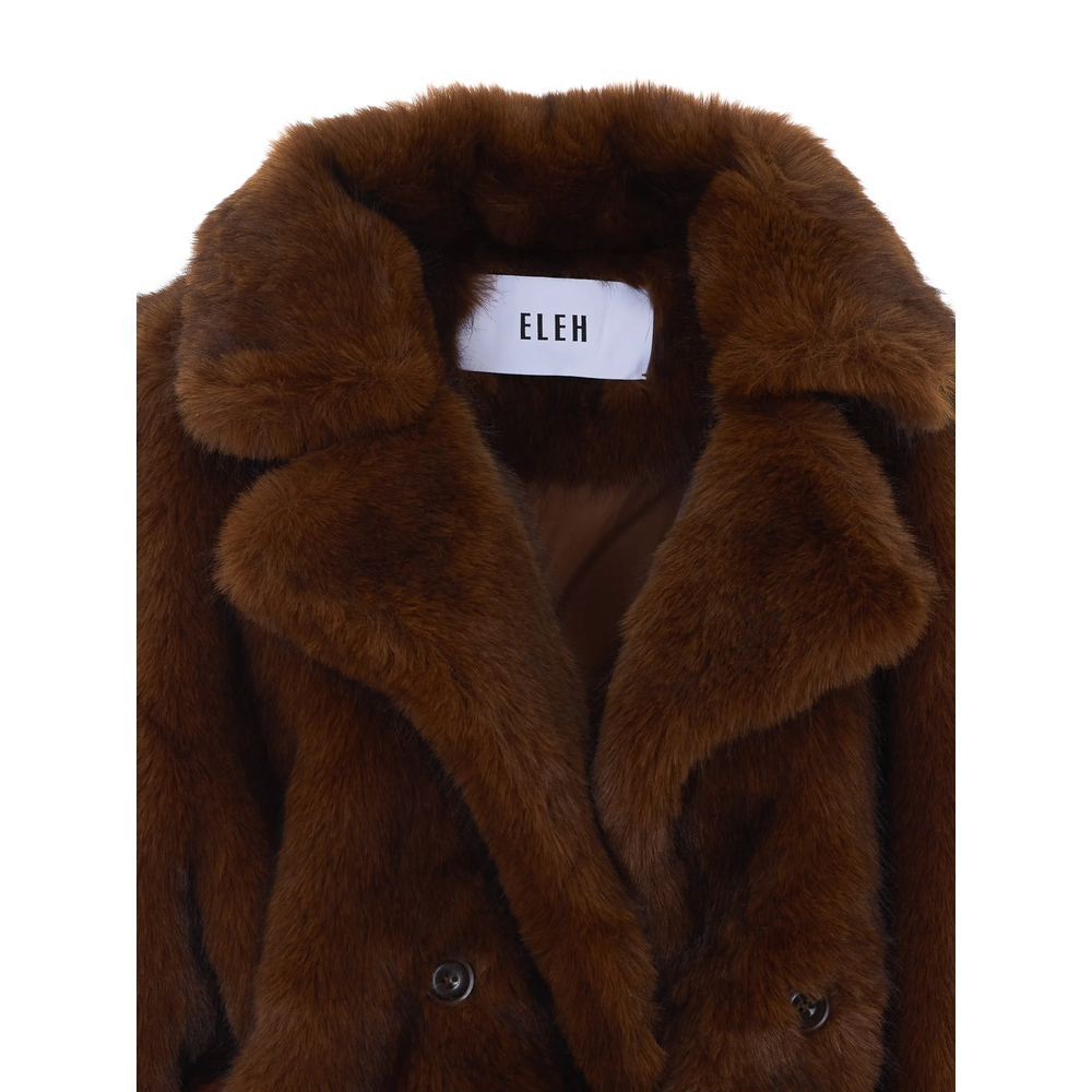 Faux-Fur Double-Breasted Jacket
