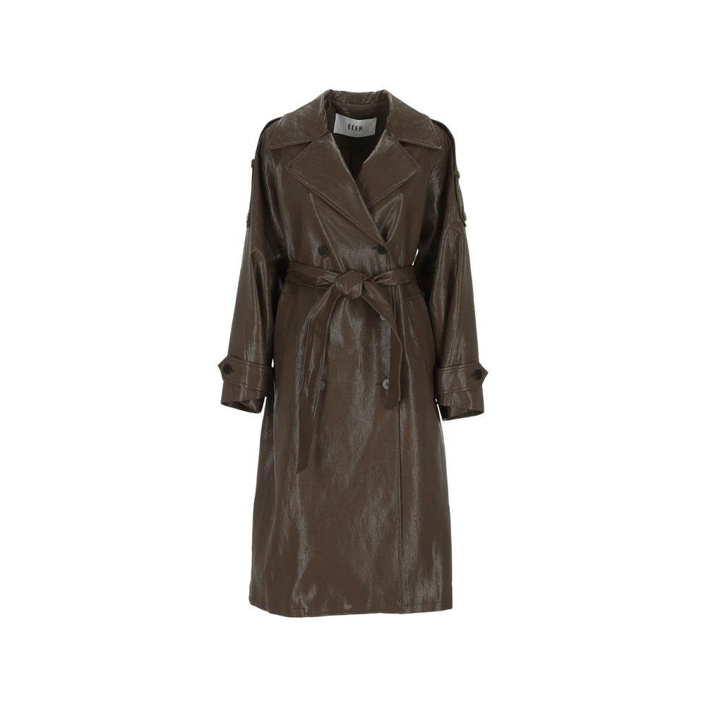 Double-Breasted Belted Trench Coat