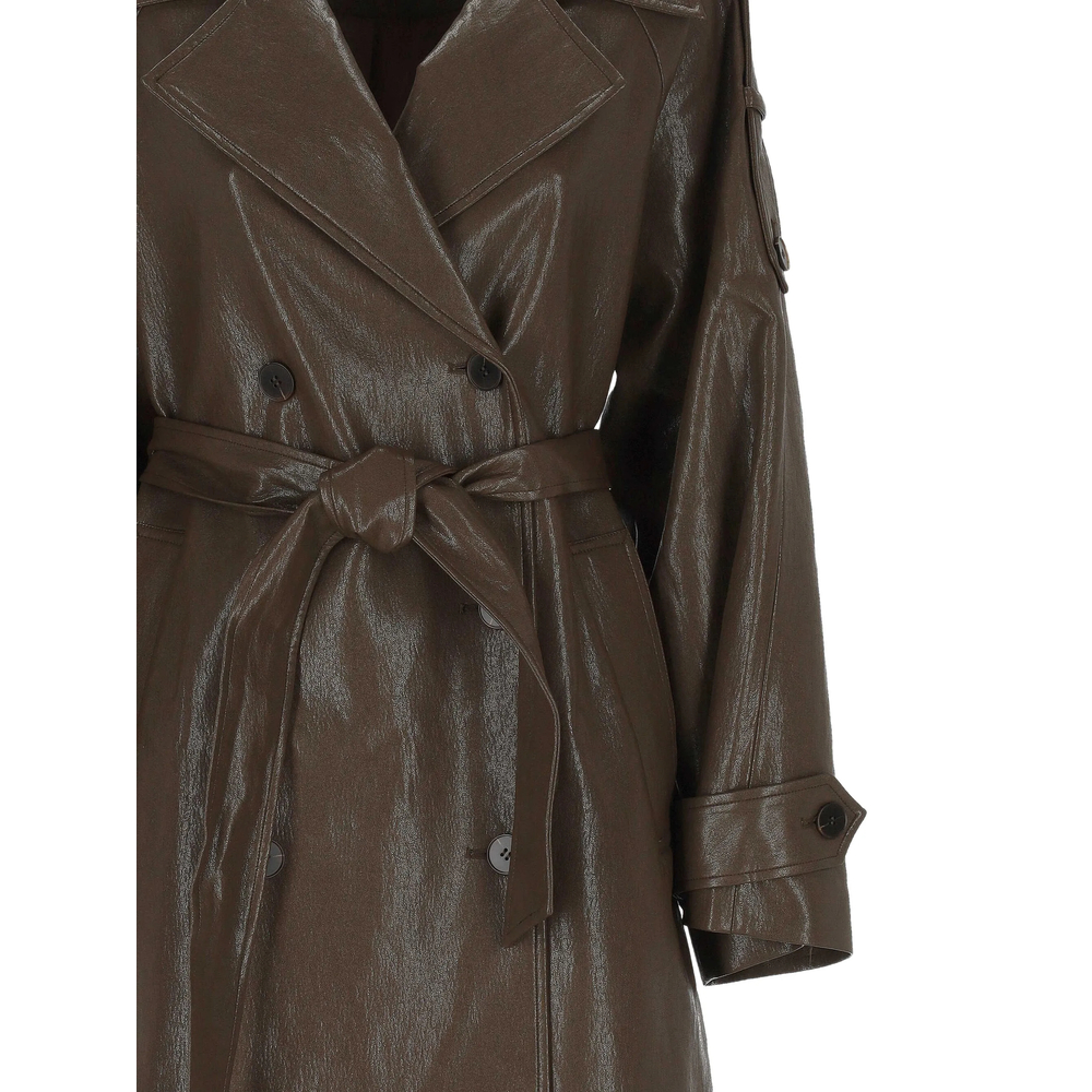 Double-Breasted Belted Trench Coat