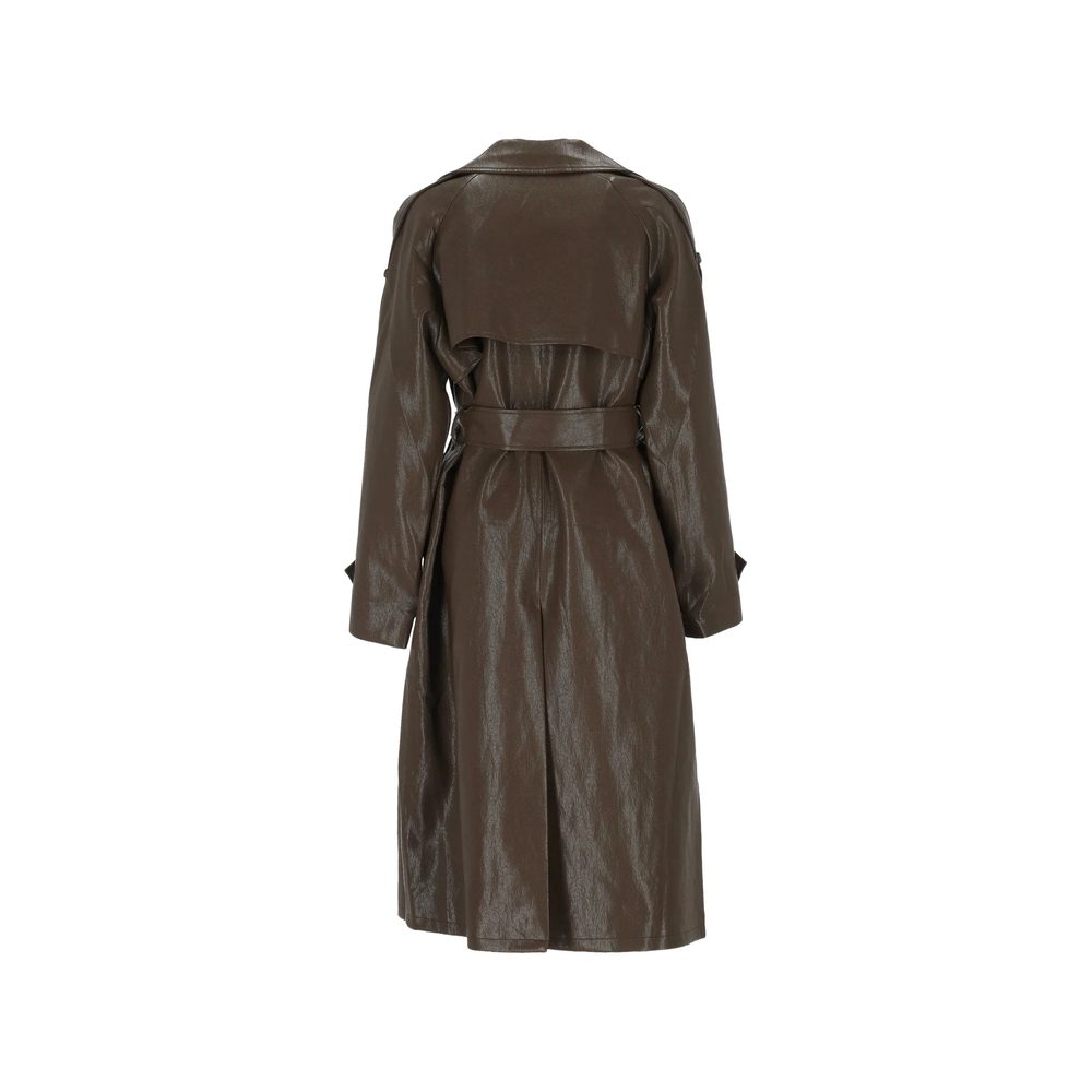 Double-Breasted Belted Trench Coat