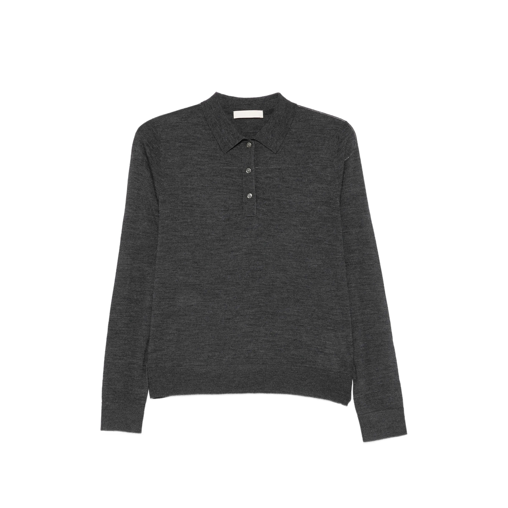Long-Sleeve Polo Sweater