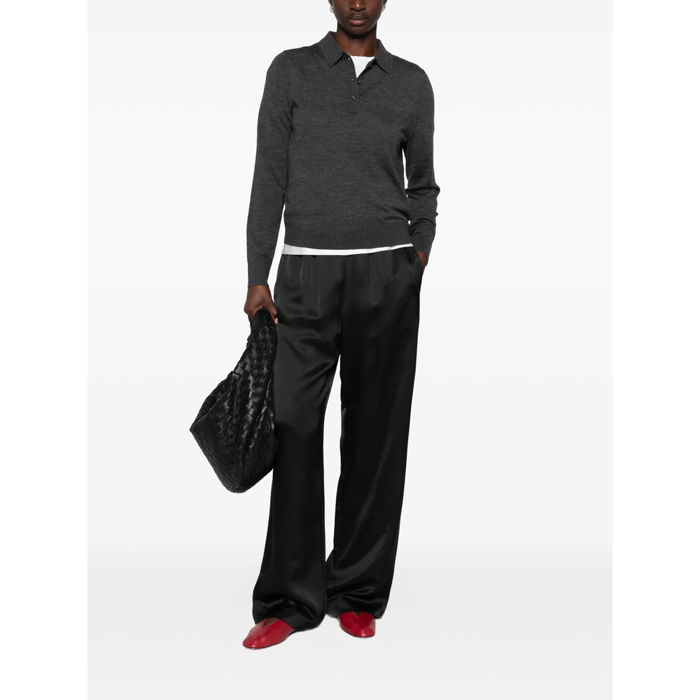 Long-Sleeve Polo Sweater