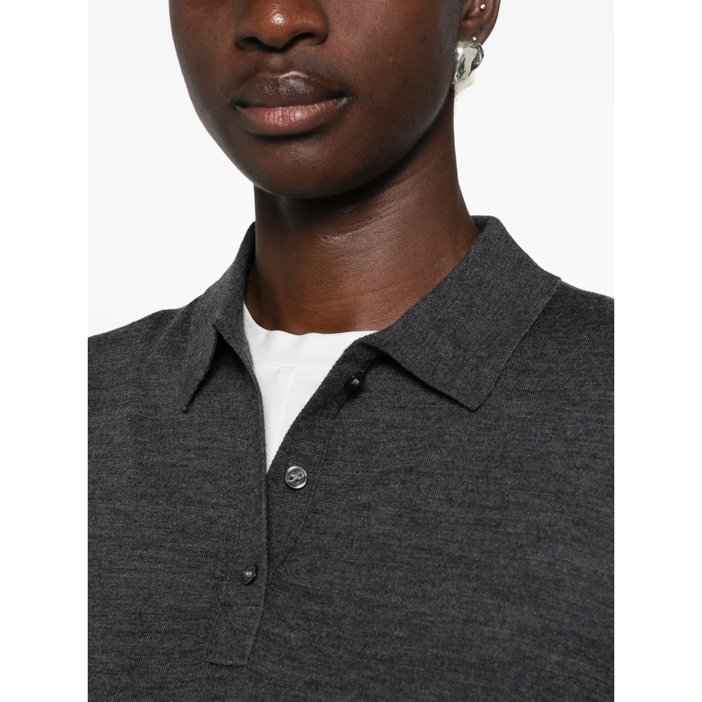 Long-Sleeve Polo Sweater