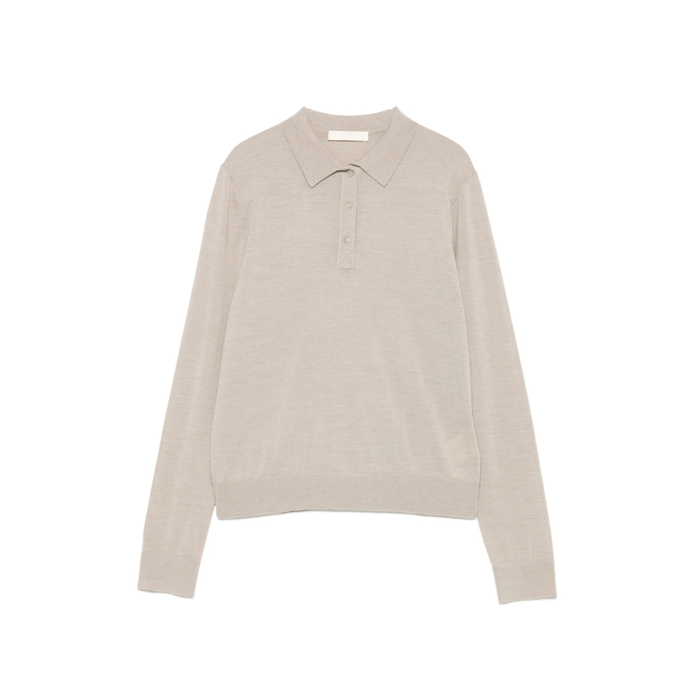 Long-Sleeve Polo Top