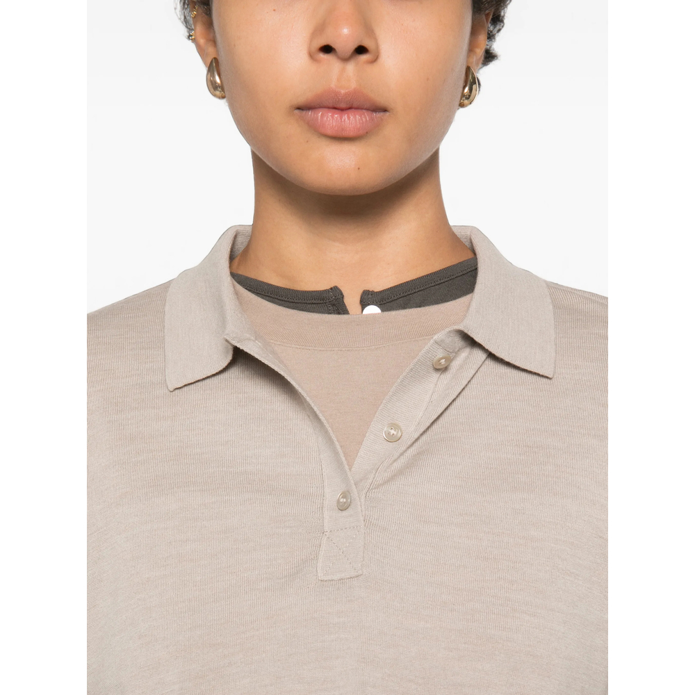 Long-Sleeve Polo Top