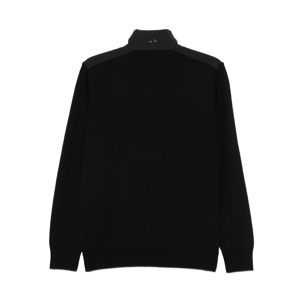 High-Neck Wool Half-Zip Sweater