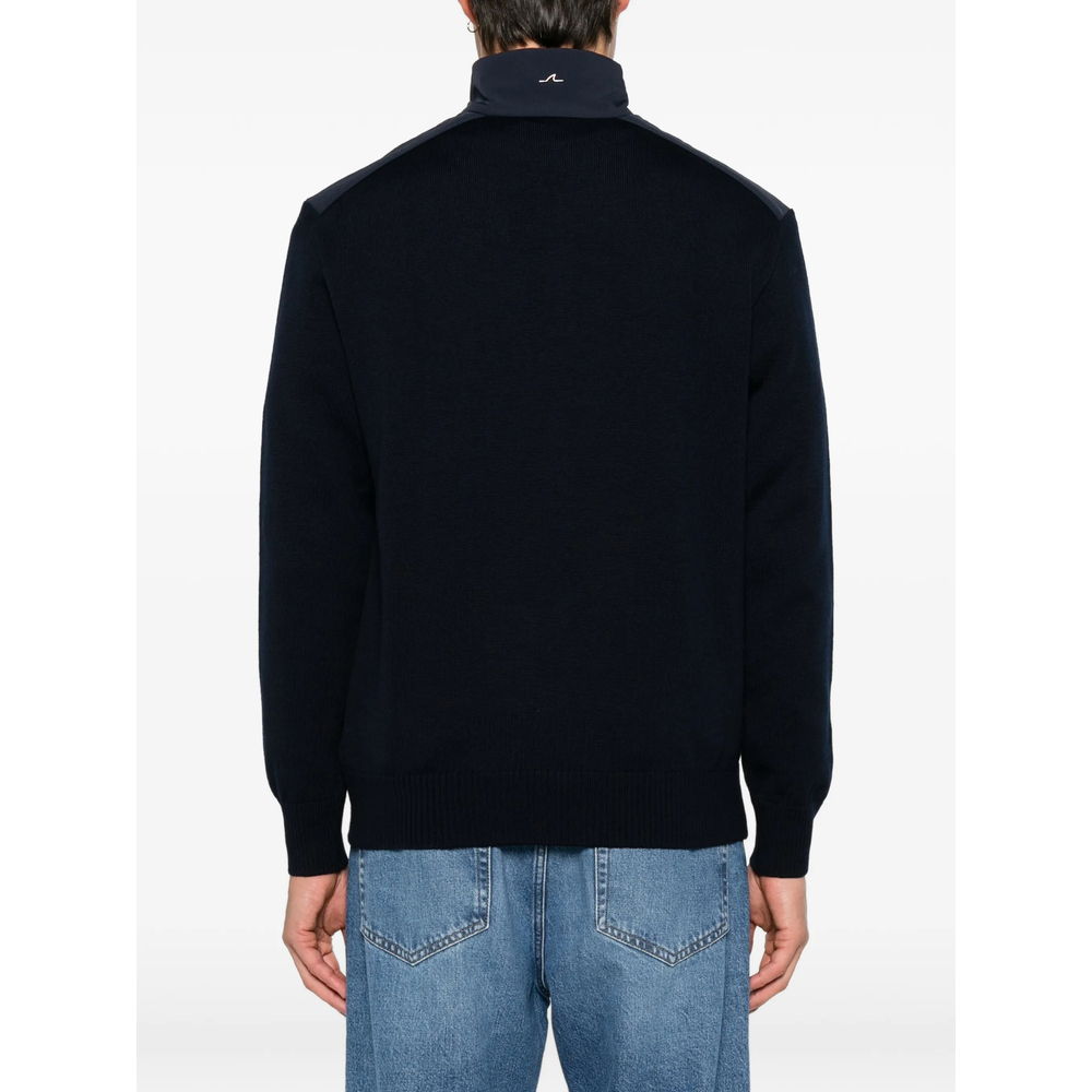 Quarter-Zip Panelled Sweater