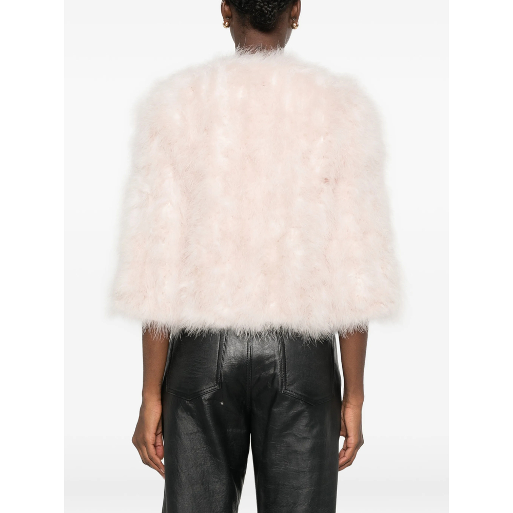 Feather-Trim Jacket