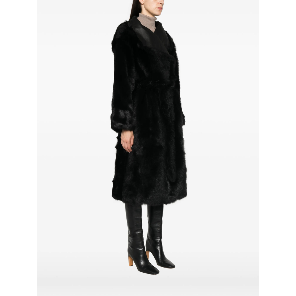 Shearling-Trimmed Fur Jacket