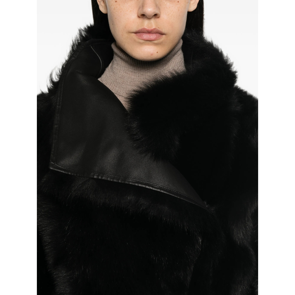 Shearling-Trimmed Fur Jacket