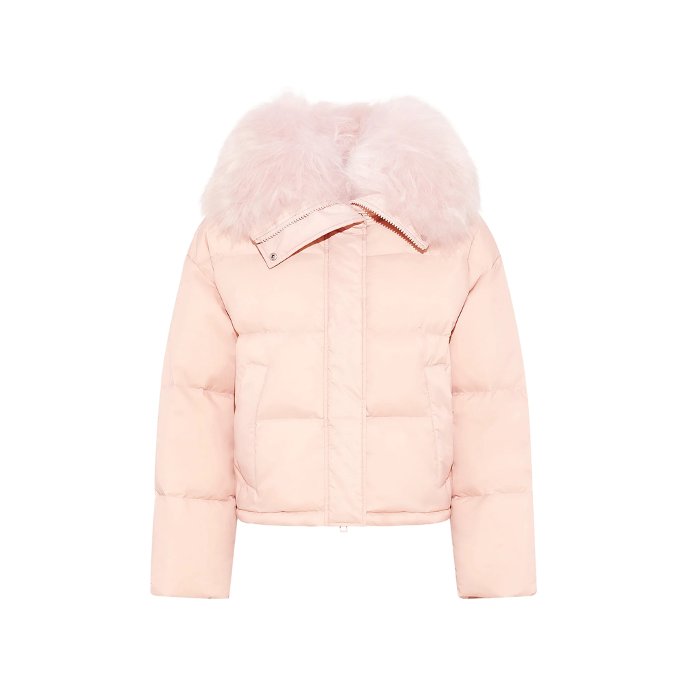 Yves Salomon Shearling-trim Down Jacket
