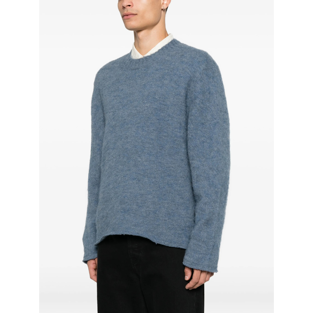 Brushed-Knit Crew-Neck Sweater