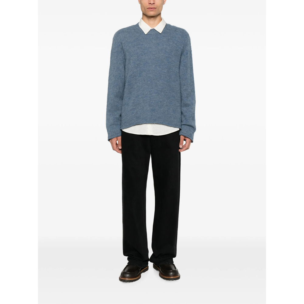 Brushed-Knit Crew-Neck Sweater
