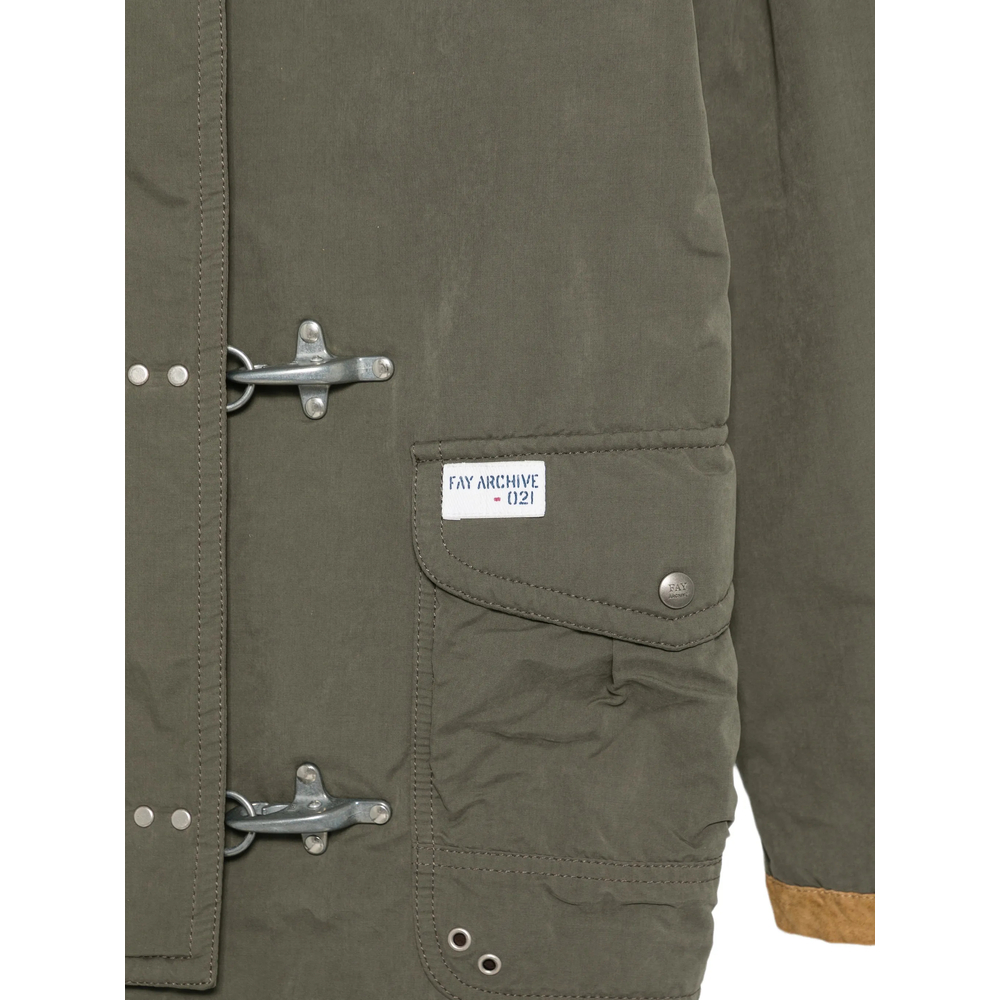 Corduroy-Collar Lobster-Clasp Jacket