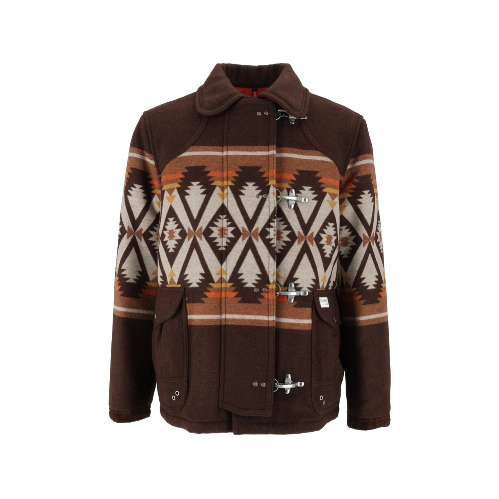 Fay Geometric-pattern Toggle-fastening Jacket