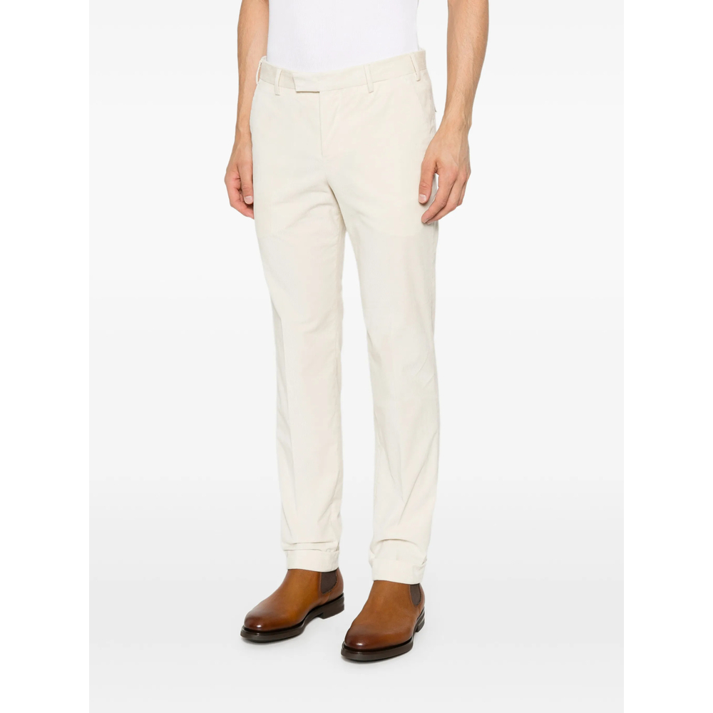 Textured Straight-Leg Trousers Corduroy