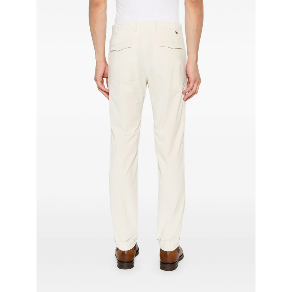 Textured Straight-Leg Trousers Corduroy