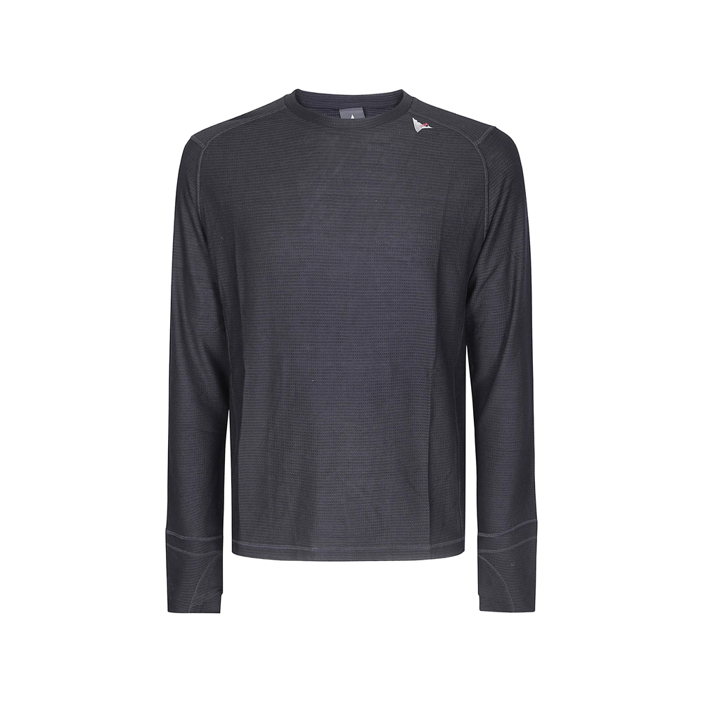 Roa Ashi Wool Tencel Baselayer Long Sleeve In Black