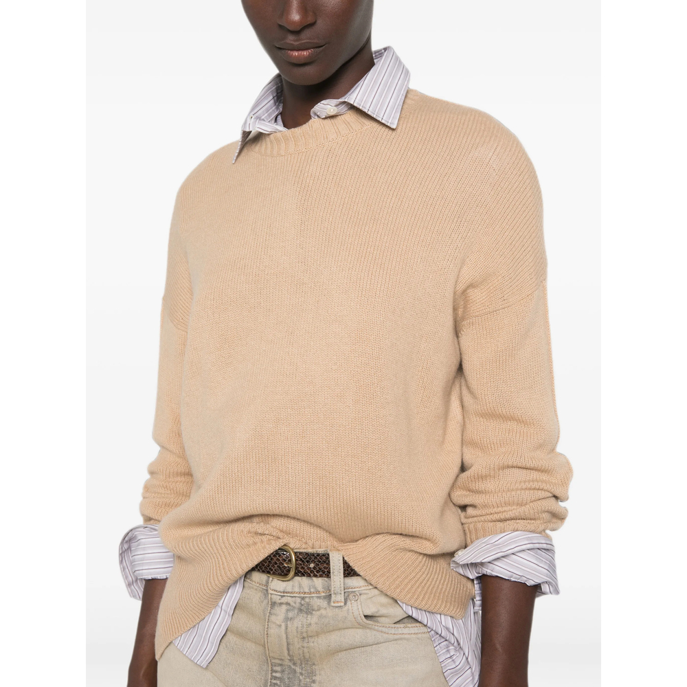 Drop-Shoulder Crew-Neck Sweater
