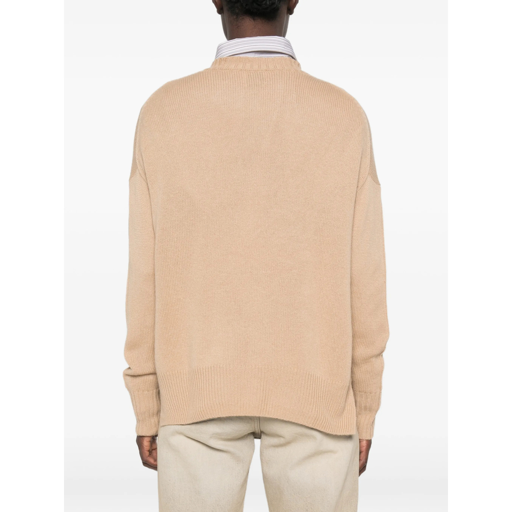 Drop-Shoulder Crew-Neck Sweater