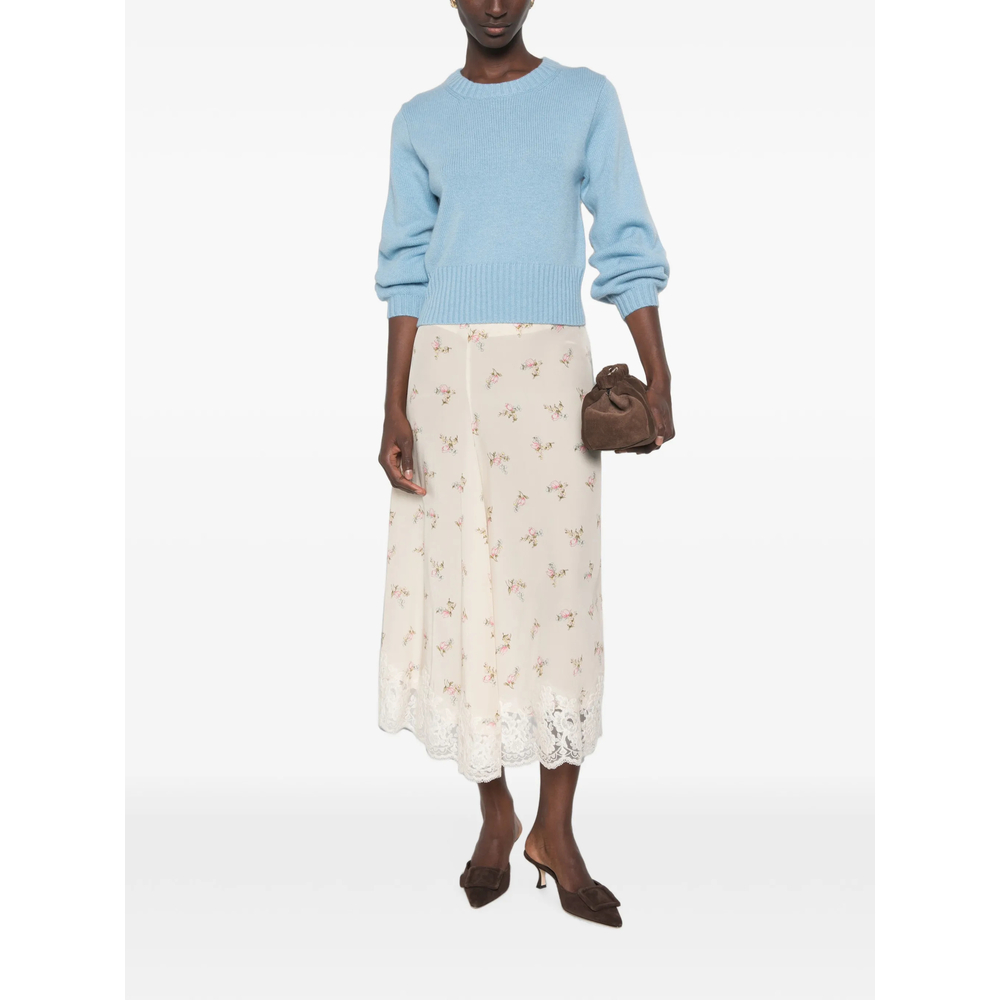 Ribbed-Knit Crew Neck Sweater