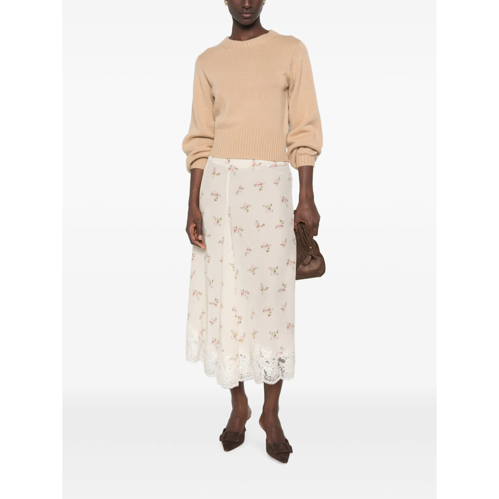 Ribbed-Trim Long-Sleeve Sweater
