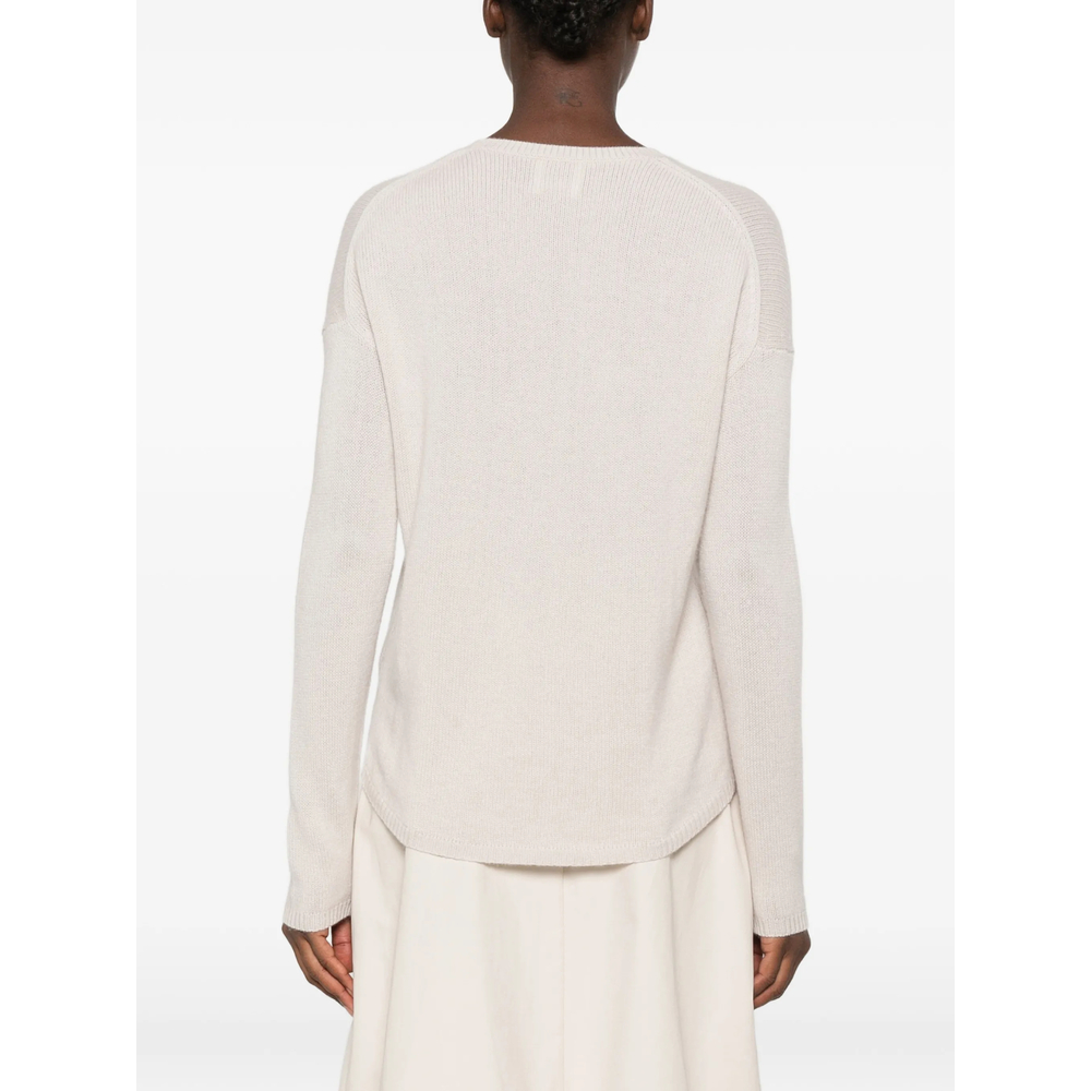 Ribbed-Knit Drop-Shoulder Cashmere Sweater