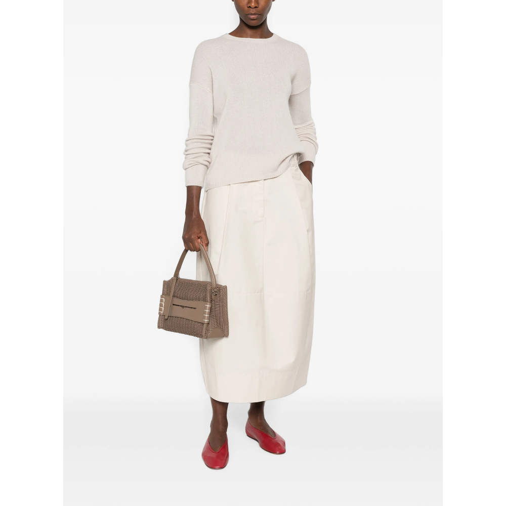 Ribbed-Knit Drop-Shoulder Cashmere Sweater