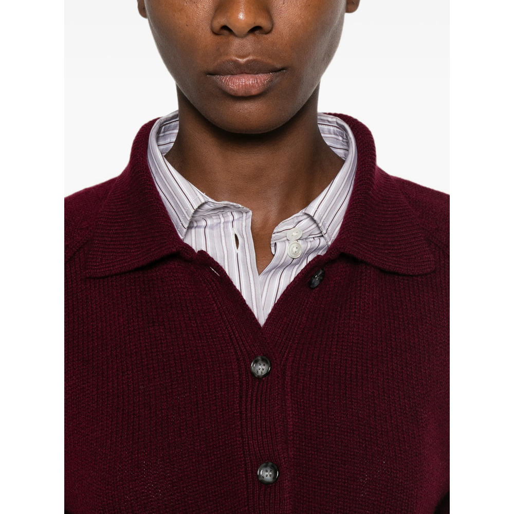 Button-Up Polo-Collar Sweater