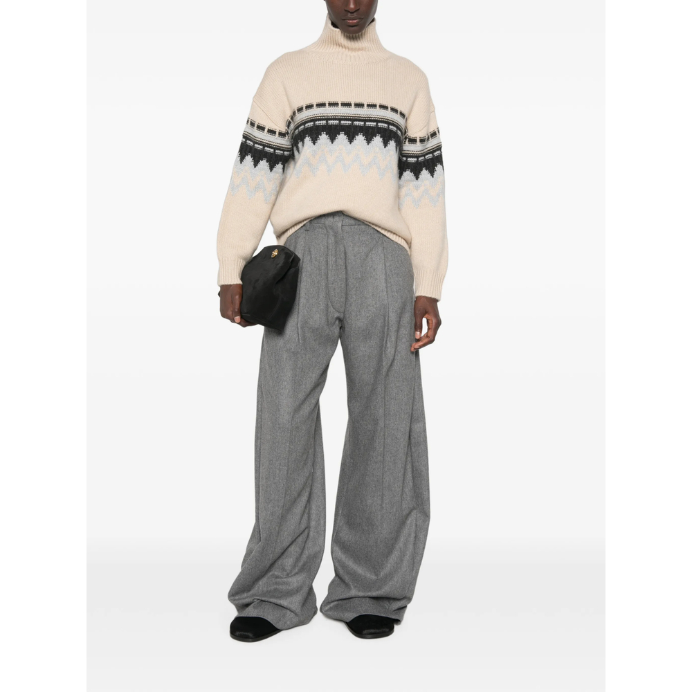 High-Neck Cashmere Sweater