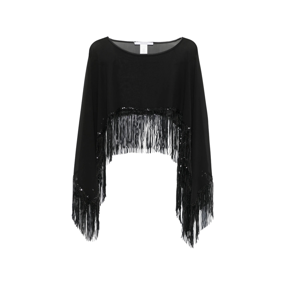 De Santis By Martin Alvarez Sequin-embellished Fringed Cape