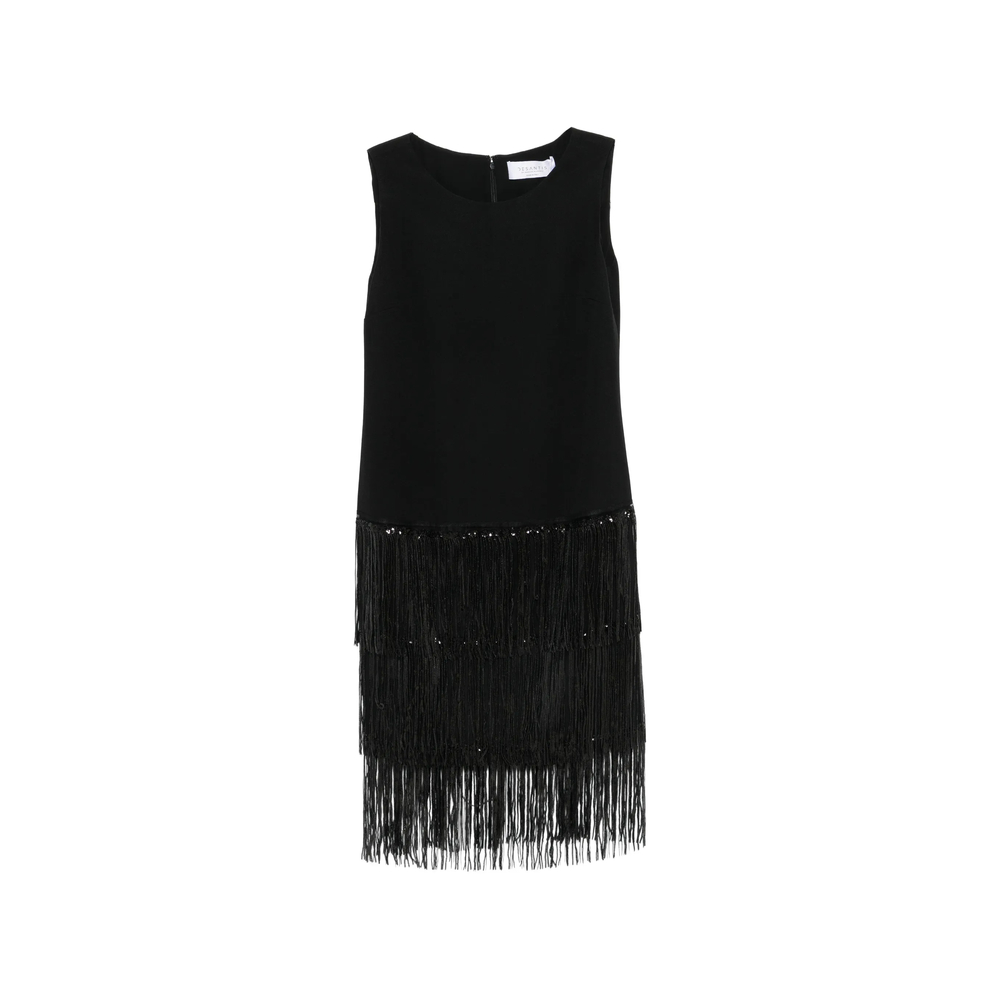 De Santis By Martin Alvarez Sequin-embellished Fringed Midi Dress