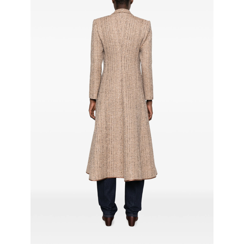 Peak-Lapel Double-Breasted Coat