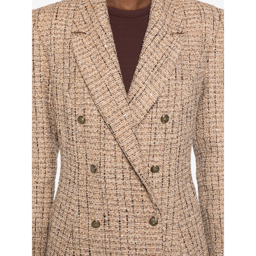 Peak-Lapel Double-Breasted Coat