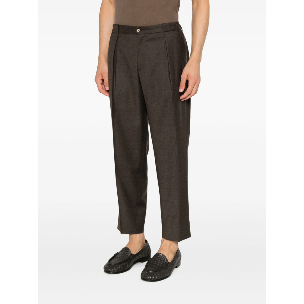 Portobellos Pleated Pressed-Crease Trousers