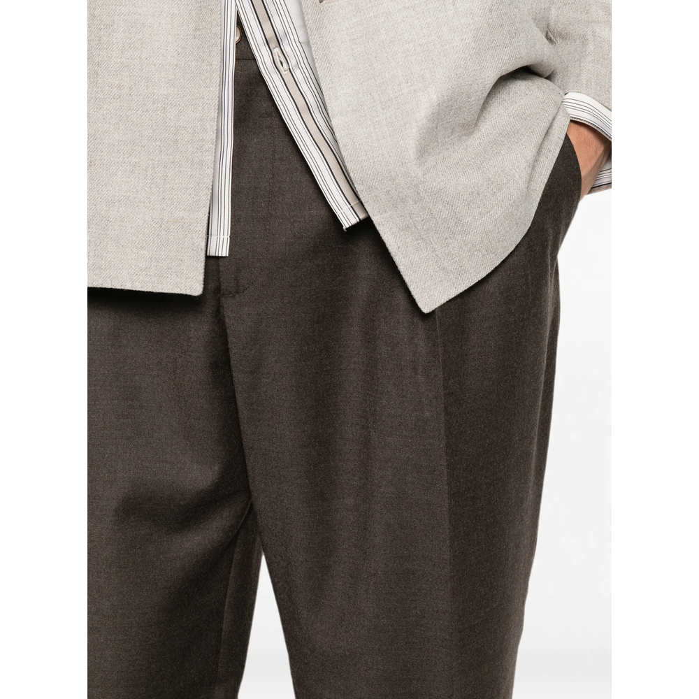 Portobellos Pleated Pressed-Crease Trousers